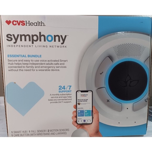 CVS Symphony Essential Bundle New Fall Sensor Motion Sensor Care Button - Picture 1 of 6